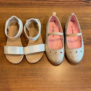 2 pairs toddler girls dress shoes